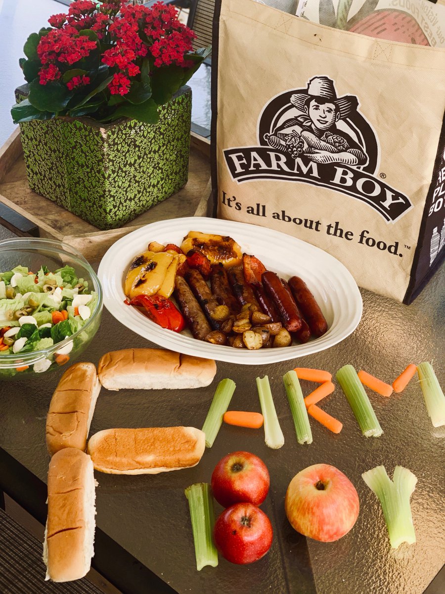 sungoddess345's tweet photo. @FarmBoy @NapoleonProduct @TheFireplaceCtr @NapoleonProduct @TheFireplaceCtr @FarmBoy Grilled Farm Boy-Fresh Bell Peppers, Grilled Farm Boy Artisan Sausages & Honey-Roasted Farm Boy BBQ'd Potatoes. Accompanied by Garden Salad & Veg/Fruit, all from @FarmBoy's produce isle. Summer grillin made easy (& fun!) #OwnTheGrill https://t.co/lPFjSM2RUs