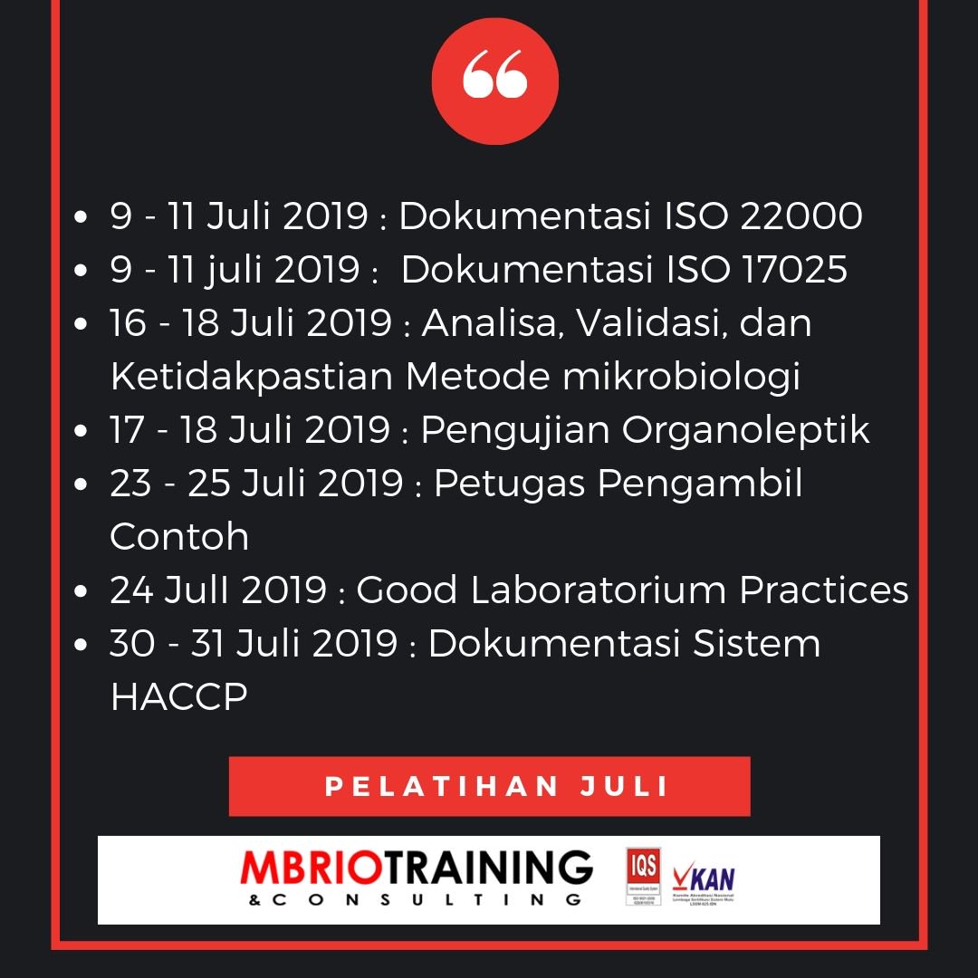 Pelatihan Bulan Juli - mbriotraining.com/?p=4290