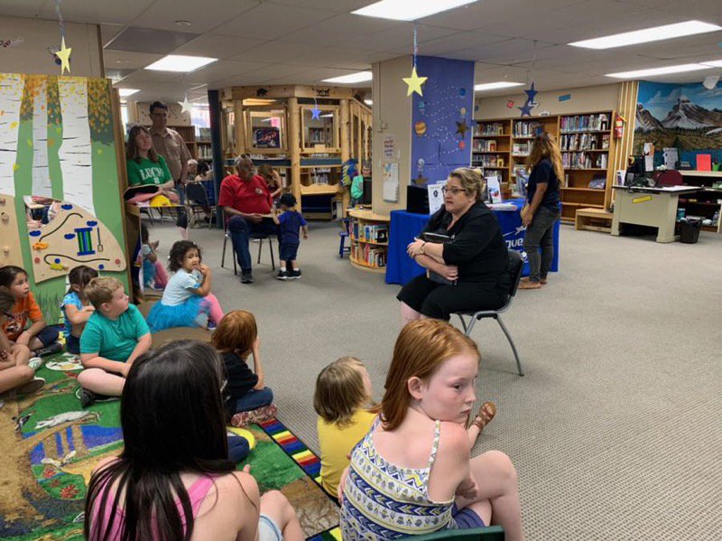 SpaceFoundation's tweet image. Today, we visited the Trinidad Library where we read stories, made solar system bookmarks, scale solar system sentence strips and had Sphero robot challenges. @SpaceFdnEdu #Space4Fun