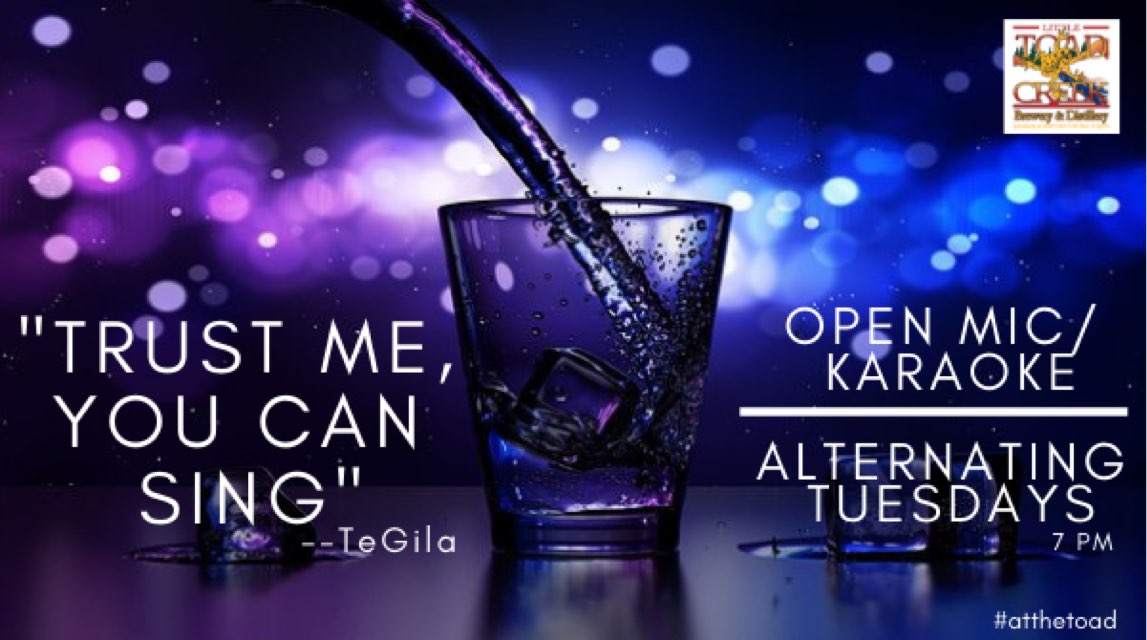 DrCruces's tweet photo. Need something to do Tuesday Night? Head Downtown to Little Toad Creek! #karaoke #openmic #lascruces #lascrucesnm https://t.co/Zg2i2LxcMY