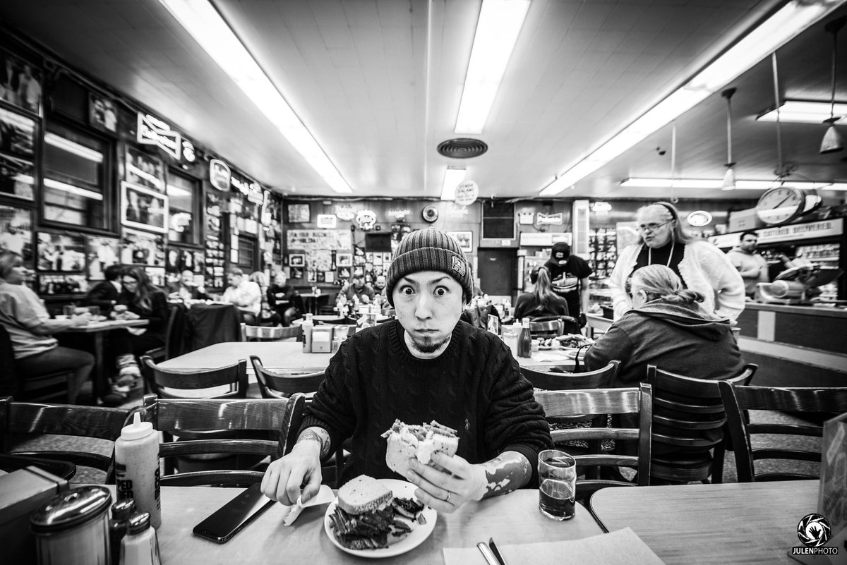 I got to hang out with @MAHfromSiM in early 2018 when he visited NYC for a few days. I took him to legendary Katz Deli for a delicious pastrami sandwich. #TOURDREAMS #julenphoto #sim #katzdeli

Shot with Nikon D610, Nikkor 14-24mm f/2.8, ISO800, 14mm 1/125s at f/2.8, no flash