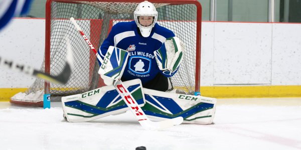 EliWilsonG's tweet photo. Love this sharp-looking set of @CCMGoalie #Premier2 from GoaliePalooza last weekend. If you want to sharpen up your game :) join us on the ice this summer. https://t.co/K6dgM2obck @ProSkateGoal https://t.co/9sBLxrH6kL