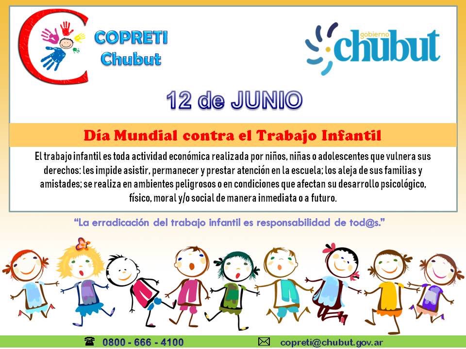 Desde la <a href="/SDHArgentina/">Secretaría DDHH</a> apoyamos y trabajamos en #DiaMundialcontraTrabajoInfantil #Chubut <a href="/gobiernochubut/">Gobierno del Chubut</a> @marcelaguilli <a href="/Colliaalejandro/">Alejandro Collia</a>