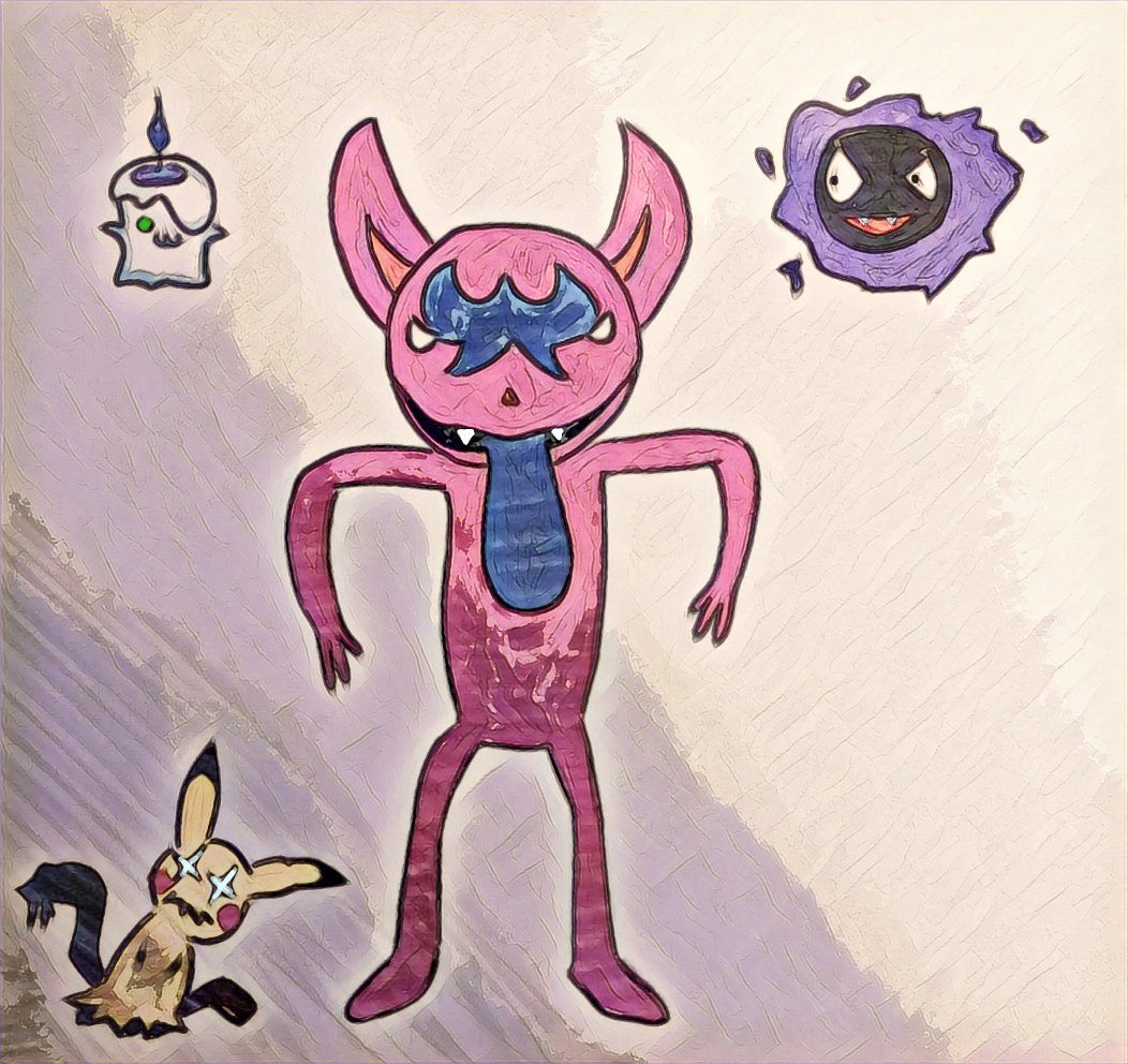 spicygoe's tweet photo. Here's another draw of my new crush! Lol #Impidimp 😈 #PokemonSwordShield #fanart #drawing #NintendoSwitch #E32019 feat. #gastly #mimikyu  and #litwik. https://t.co/ccepeCmE52