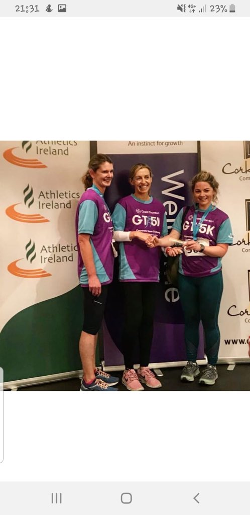 LACurtin's tweet photo. Congrats to our great team who completed #GT5K run in #Corkcity today in aid of #CorkSimon. Huge credit to you all! Big shout out to @ThereseKeohane @EimhinR for coming 3rd in the female category #LifeatFastnet #simplythebest #champions https://t.co/gVtFdiWEDD