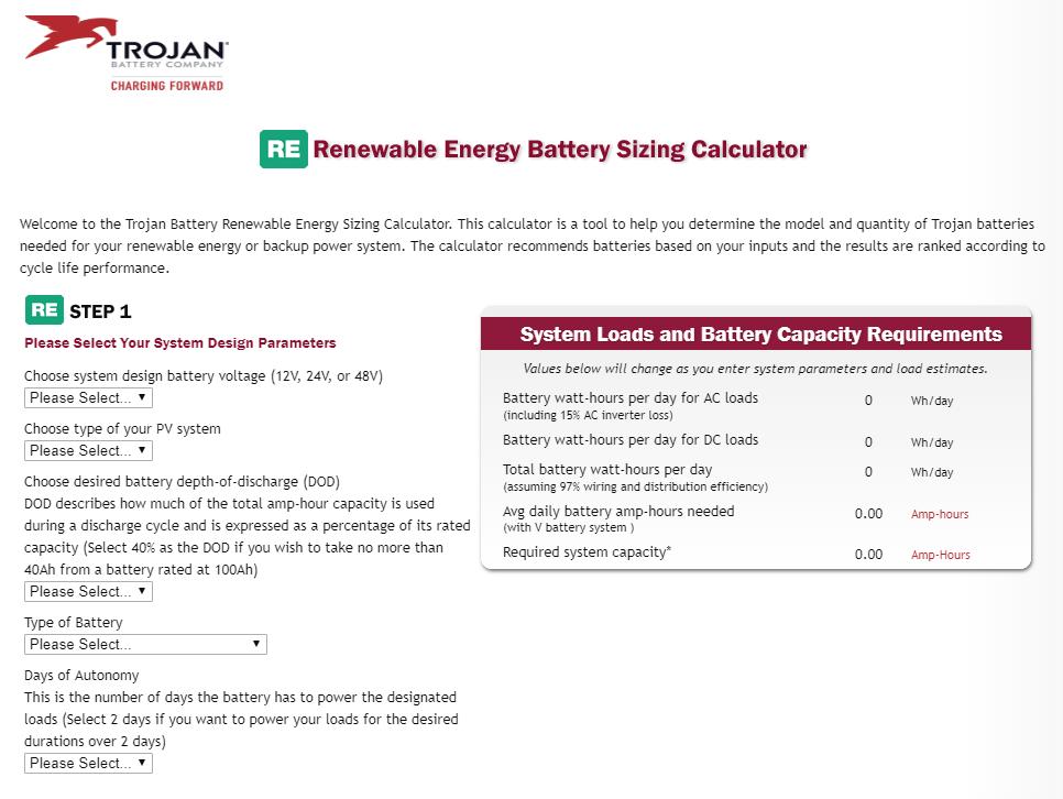 Need to figure out how many and what type of batteries to use for your #RenewableEnergy / #OffGrid installations? Check out our newly update Battery Sizing Calculator which now features our lithium batteries at batterysizingcalculator.com