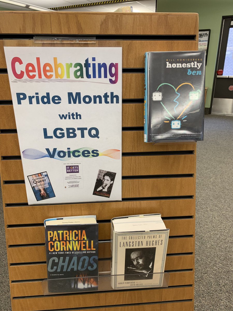 billstalder's tweet photo. Quincy Public Library showing some pride! Good job Farrah! https://t.co/eWKshTwPgr