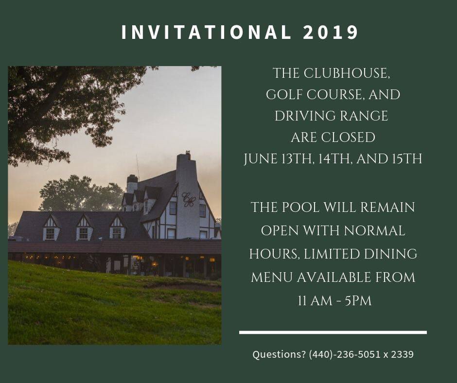 ColumbiaHillsGS's tweet photo. Reminder with Invitational on June 13th, 14th, and 15th. The Clubhouse, Golf Course and Driving Range will resume its normal hours for Father's Day on June 16th. https://t.co/xLqdcerzqK