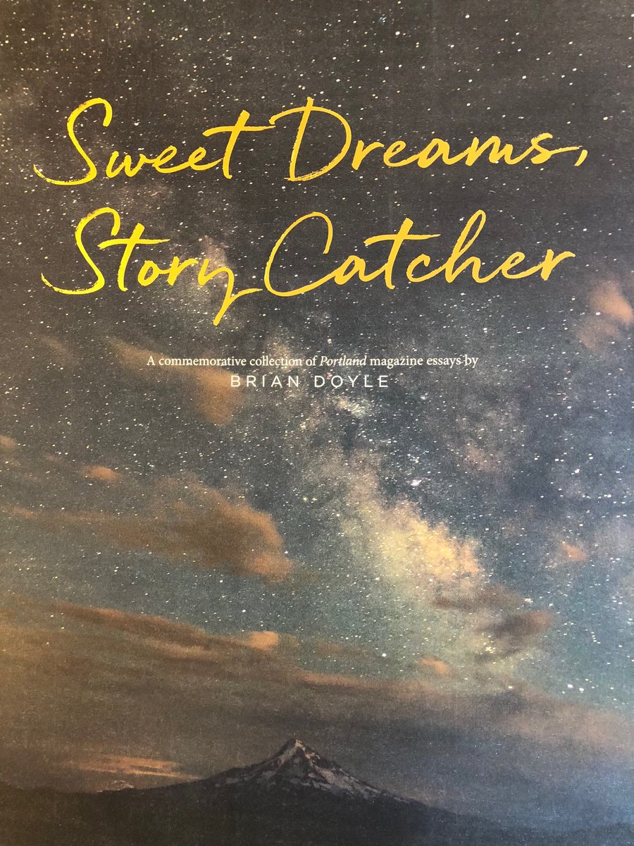 CASEAdvance's tweet photo. “Sweet Dreams, Story Catcher” is a collection of essays by @UPortland's late editor Brian Doyle. It earned a much-deserved #caseCOE Grand Gold winner for book design. https://t.co/4CWgg50FKA https://t.co/E8zpjfmJF1