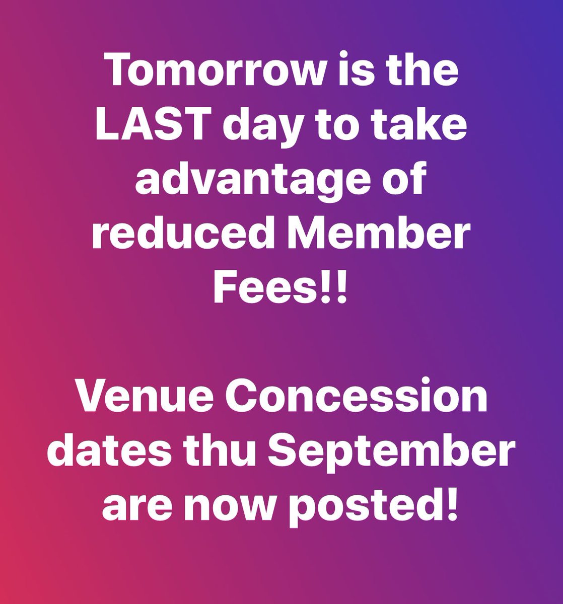 ShadesAssociat1's tweet photo. Tomorrow is the Last Day to take advantage of reduced membership fees for the 19-20 season! Double Good fundraiser has started and our year-round Venue Concession Program dates thru September are available for sign ups!! #DSOF https://t.co/EHXH6mxHPk