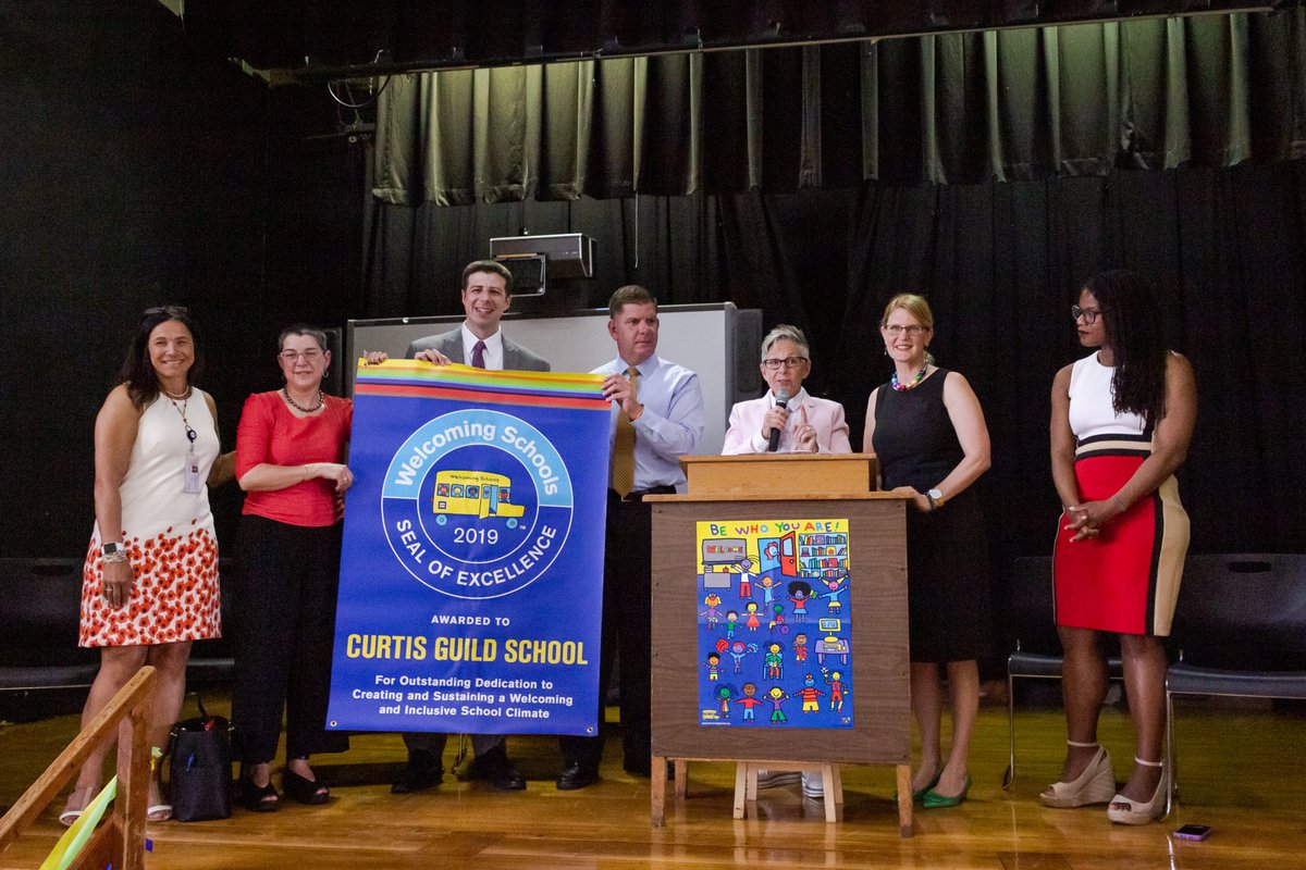 Congratulations @GuildBoston on receiving the <a href="/HRC/">Human Rights Campaign Rapid Response</a> Welcoming Schools Seal of Excellence - only the 16th school nationally to earn this honor and 3rd in <a href="/BostonSchools/">BostonPublicSchools</a>! We are incredibly proud of your hard-earned achievement. #EveryoneIsWelcomeHere