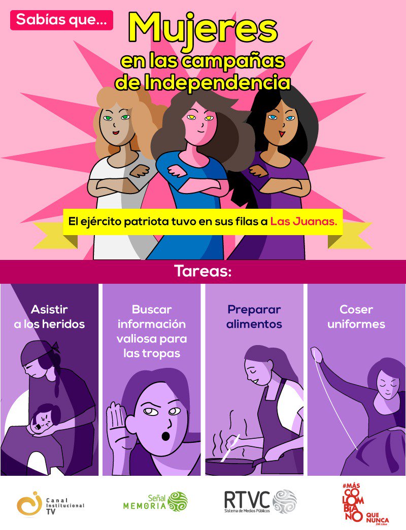 Las mujeres también tuvieron un papel protagónigo en las campañas de independencia. ¿Conoces a Las Juanas? Aquí te contamos sobre ellas. #RutaDeLaLibertad     bit.ly/2GKhXiD