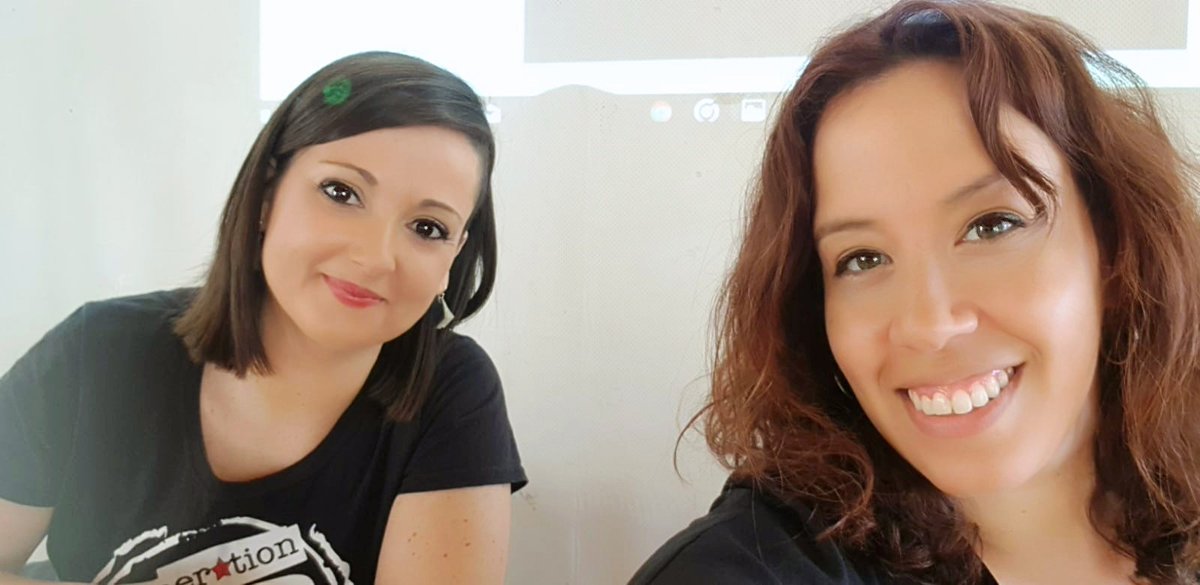 hiphopworkSpain's tweet photo. Raquel Delgado y Mayesty Lady, en la conferencia "Mujeres, Poesía y Hip Hop" , en el ciclo Paraula de Santa Coloma! @rakeldelgado79
@mayestylady 
#GenerationHipHopGlobal
#GenerationHipHopSpain
#santacolomadegramenet
#Poesía #Rap #Feminismo https://t.co/dUoGrFL6yI