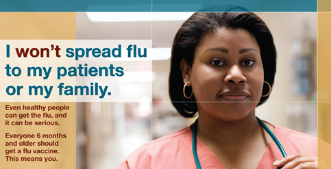 HoldermanusColi's tweet photo. A quarter of healthcare workers didn't get their flu shot last year. Are you one of them? #patientsdeservebetter #fightflu #betheshield https://t.co/Yo4jJs20Ef