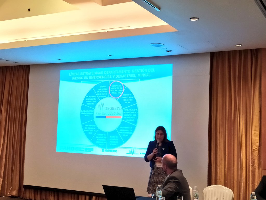 DES_MINSAL's tweet photo. Jefa de Degreyd Minsal, Paola Pontoni, expone la experiencia de #Chile en Equipos Médicos de Emergencias (#EMT) en EMT Global Meeting que se realiza en #Bangkok (#Tailandia) #EMTAmericas https://t.co/mT1Y7mxgsn