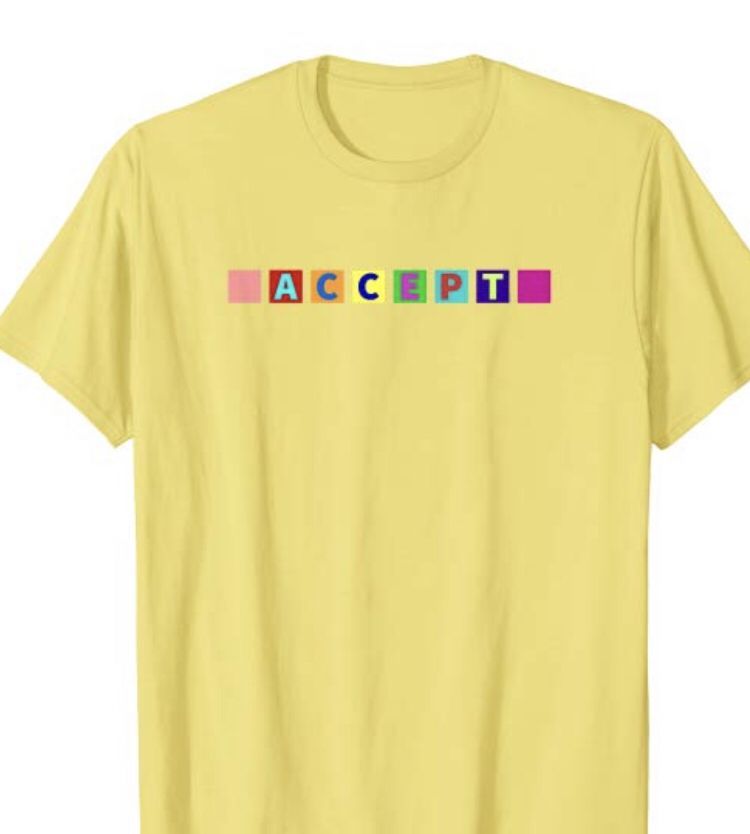 #PrideMonth #diversity #inclusion #Equality Accept #Pride Flag 8 Colors Proudly Celebrate #LGBT T-Shirt: #LGBTQ Clothing #ad amazon.com/shop/introvert…