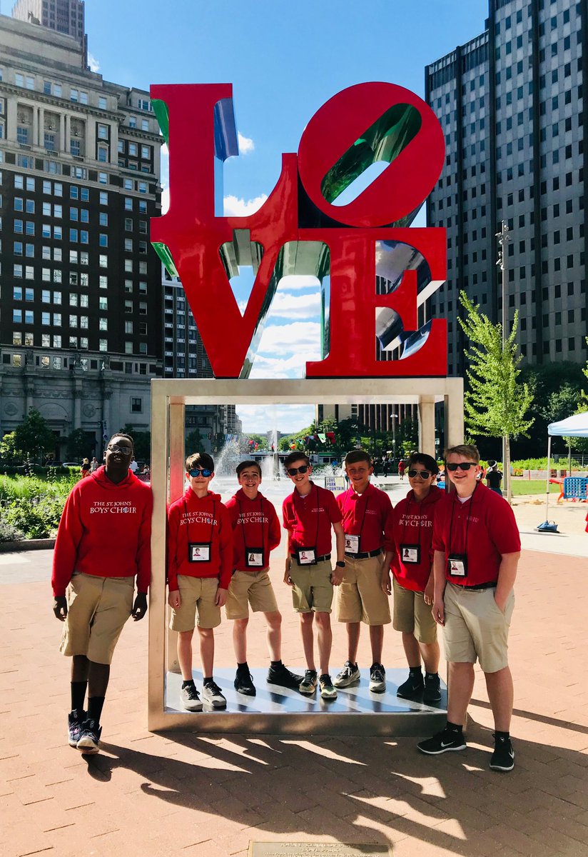 sjbchoir's tweet photo. Enjoying our afternoon in the #CityOfBrotherlyLove! #FunInPhilly #WeAreBrothers https://t.co/G0raFvLpw6
