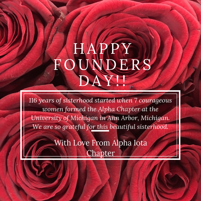 SAIAlphaIota's tweet photo. Happy Founder's Day!!! 116 years of the most beautiful sisterhood! Alpha Iota can't wait to celebrate for 116 more! https://t.co/aZL5NvwueE