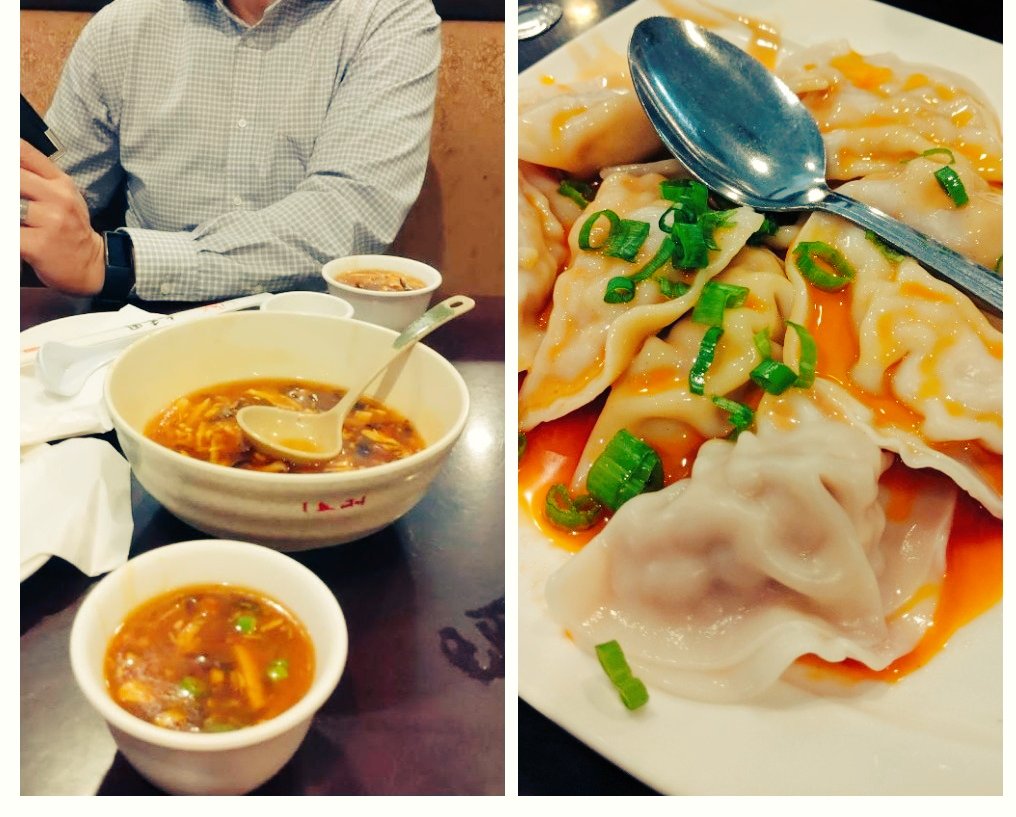 art_artlee's tweet photo. #NJ "Today's lunch" @ Shanghai Bun #princetonjunction #porksoupdumplings #shrimpdumplings #hotandsoursoup #chickendumplings w/ #peanutsauce #seafoodpanfriednoodles #gastronomia #fooddesign #representationalart #collageart #relajado #vida https://t.co/RgWTsPS8uM