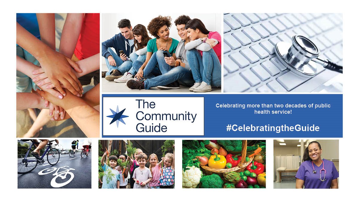 .<a href="/CPSTF/">CPSTF</a>’s Community Guide  is a great online resource that educates  American communities about the #publichealth strategies that best serve their needs. It is an outstanding example of how to put science into action! thecommunityguide.org #CelebratingtheGuide