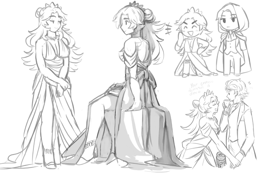 and also meme and doodle stuff ft. noelle who belongs to @vestariares. she and apollo r in love.