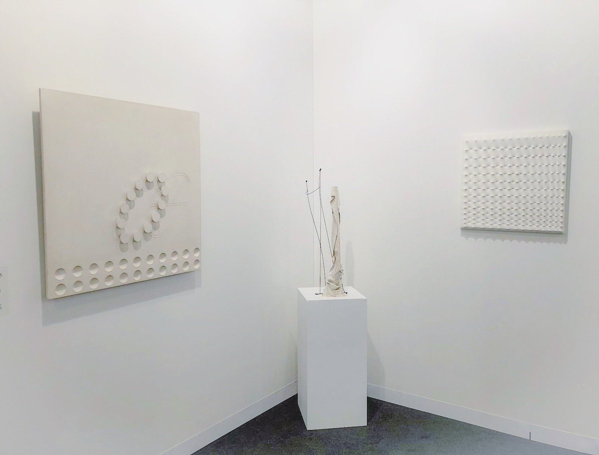 Photo from the second day here <a href="/ArtBasel/">Art Basel</a> THE WHITE CORNER 💙💙 #FaustoMelotti and #EnricoCastellani waiting for you till Sunday at our booth F10 Hall 2.0 🎉🎉 #ArtBasel #artbasel2019 #melotti #castellani #white #contemporaryart #art #vintage #switzerland #ArtLovers #Basel