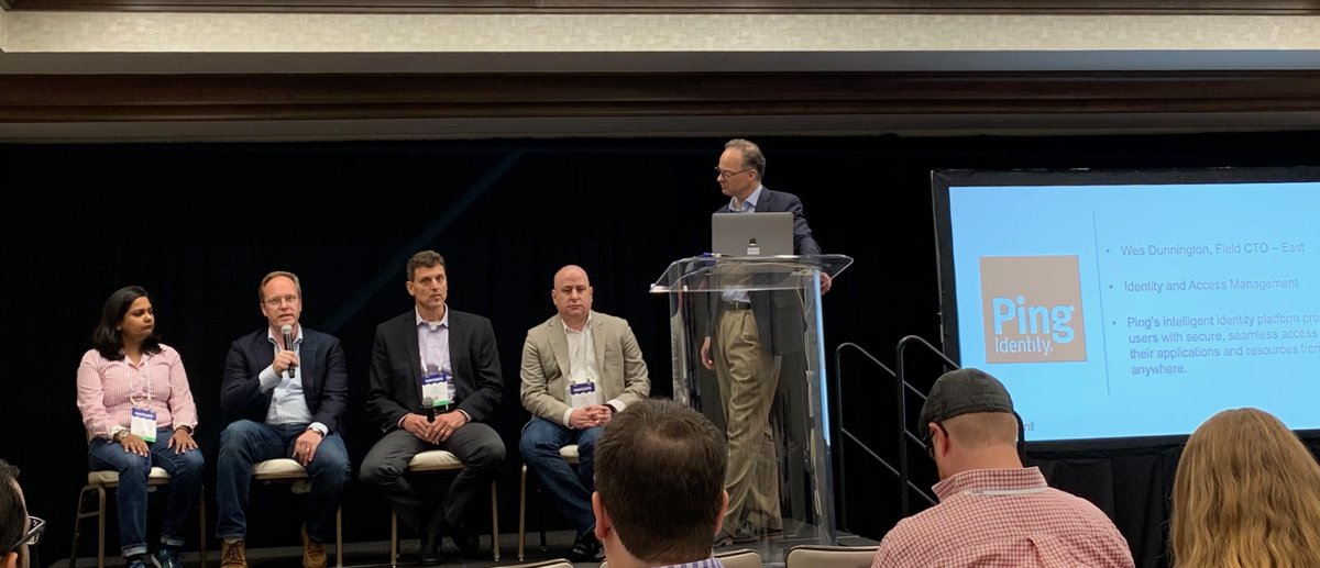 pingidentity's tweet photo. Thanks all for listening to Ping Field CTO Wes Dunnington speak on The Future of Identity w/ @RadiantLogic & @BeyondTrust at #SPNav19 Austin (& to @SailPoint for organizing a great event)! Learn all about the Ping + Sailpoint partnership, get our brief: https://t.co/OdhYksrxoC https://t.co/VueoLJbEC5