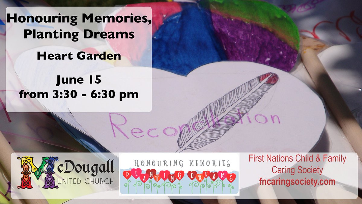 On Neighbour Day this Saturday we are planting a Heart Garden in memory of children lost to residential schools. The act of planting represents that individual’s commitment to finding their place in reconciliation. #TRCHeartGardens #honouringmemoriesplantingdreams @CaringSociety