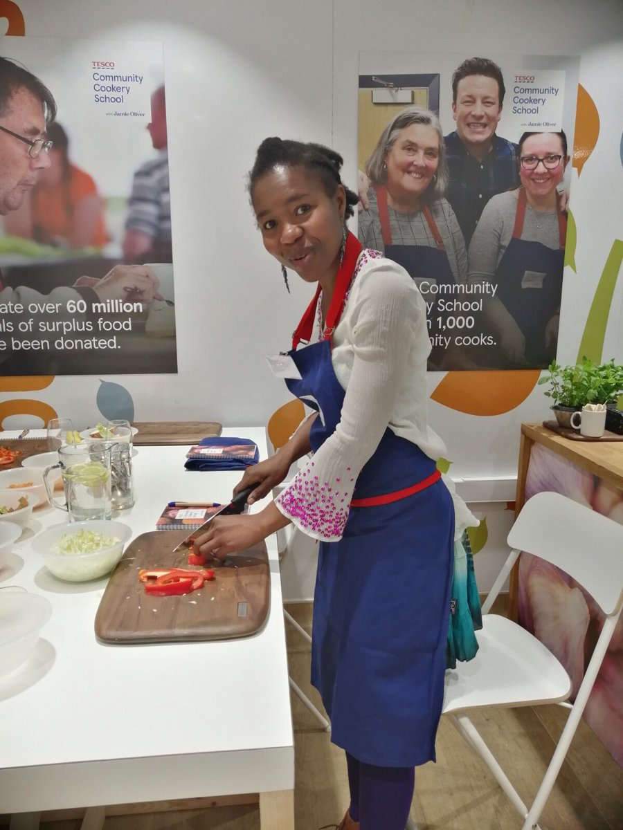 Sista Florette representing Global Sistaz United at Tesco Cookery School in Lincoln