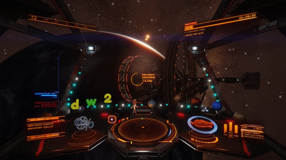 sh0t59's tweet photo. #EliteDangerous Après avoir connu la "Space Madness" pendant le #DistantWorlds2 (Sans trop en souffrir), de retour vers la bulle, le contact radio qui s'établi à nouveau avec une station nous fait oublier ces 4 derniers mois de solitude spatial !!! #BackFromTheDepth Bonne nuit o7 https://t.co/W14TDaXALW