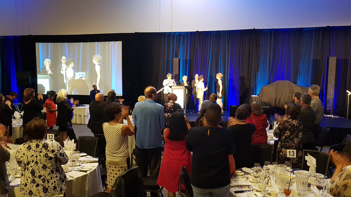 AllianceON's tweet photo. Tonight's recipient of Joe Leonard #TransformativeChange Award is Lynne Raskin, CEO of @SRiverdaleCHC, #HealthEquity Leader and #CommunityHealth Champion in Ontario, Canada and beyond. In words of her staff, "she creates fellowship, followship and bold action"
#CHConnections2019 https://t.co/i35tkvvp1l
