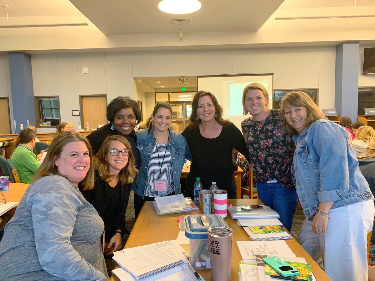 ATeachMoore's tweet photo. Loving the learning days of summer with @eprayzorelem and  @dentonisd teachers, administrators, and coaches. Thank you @TCRWP &amp; awesome staff developers. So excited about Day 4! @JenDeSutter @TarynVanderburg @SonjaCherryPaul @hareematifkhan #DentonHomeGrown #AlwaysLearningMoore https://t.co/RRRMpmdtKv