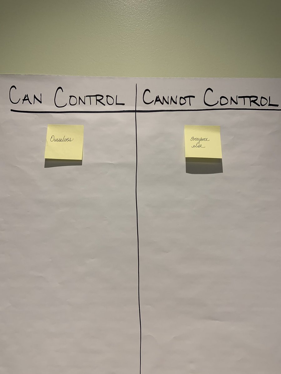Equity and Access for ALL: An Introduction to the @SIOPModel Day 1 PD is ✅. I love this visual from our brainstorming board & intend to use it as a reminder that I control doing my best every single day for my students and myself.  #coalitionofthewilling