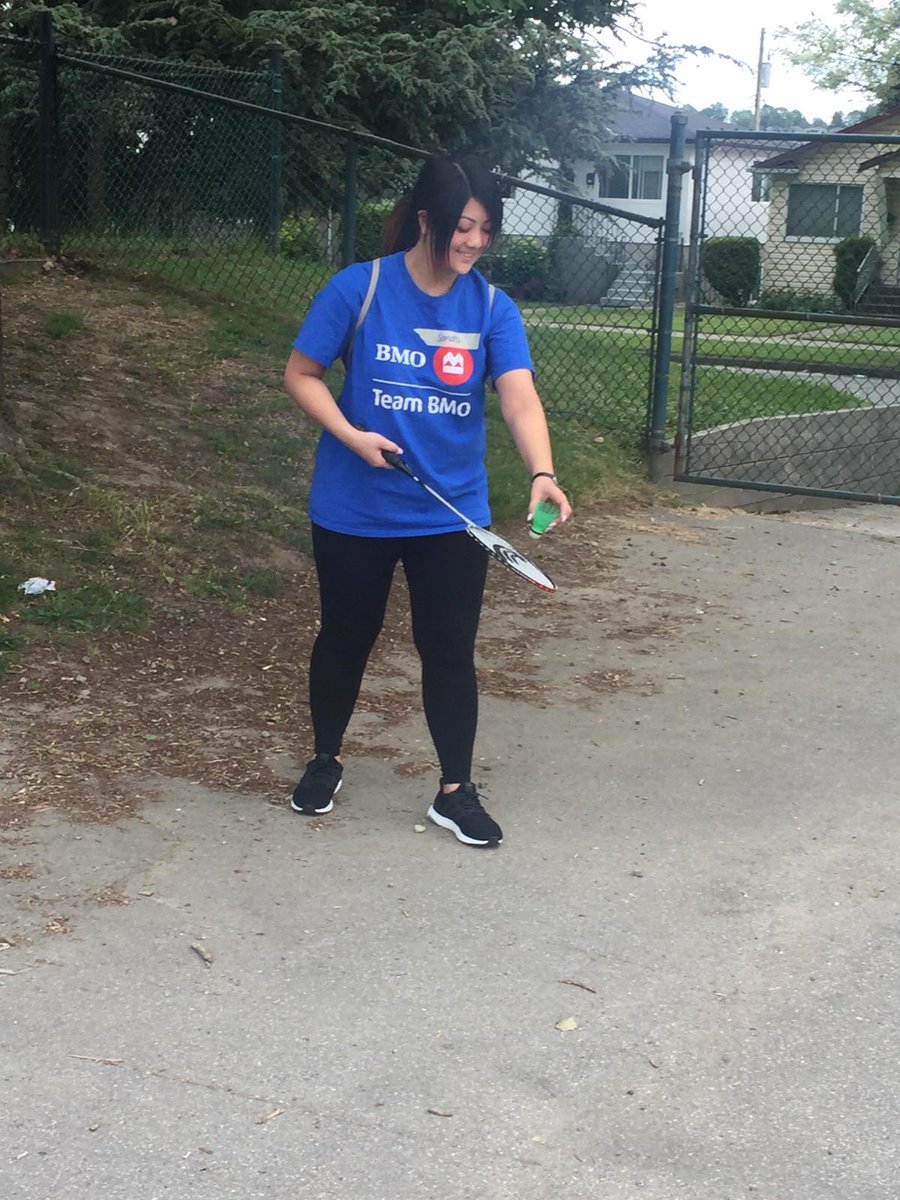 #BMOgrowthegood Spent an eventful afternoon at Thunderbird Elementary School's afterschool program. From reading to badminton to running around a gymnasium. Tiring but well worth at the end to see all the kids smile and laugh! #vancentreBMO #proudtoworkatBMO