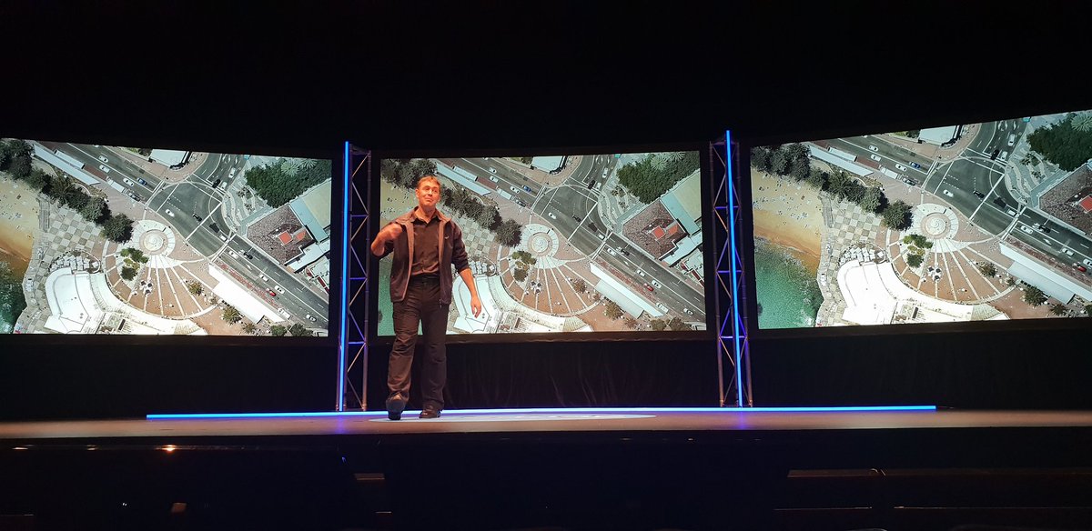 nearmap's tweet photo. From the sun, to a maze of mirrors, to our sensors, John Corbett maps out how photons become our fantastic imagery.  #NearmapNav19 https://t.co/fKOKiatqOe