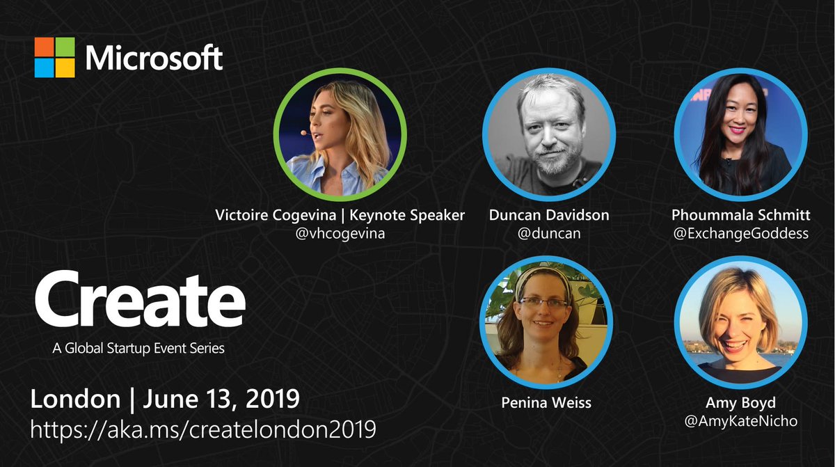 msft4startups's tweet photo. We're excited to see what happens at today's Microsoft Create Tour event in London! #Startups are meeting with our cloud experts to learn how to scale their business. Follow #CreateStartups for the latest! https://t.co/xX38RQEHnc https://t.co/Z5jd0GRROv