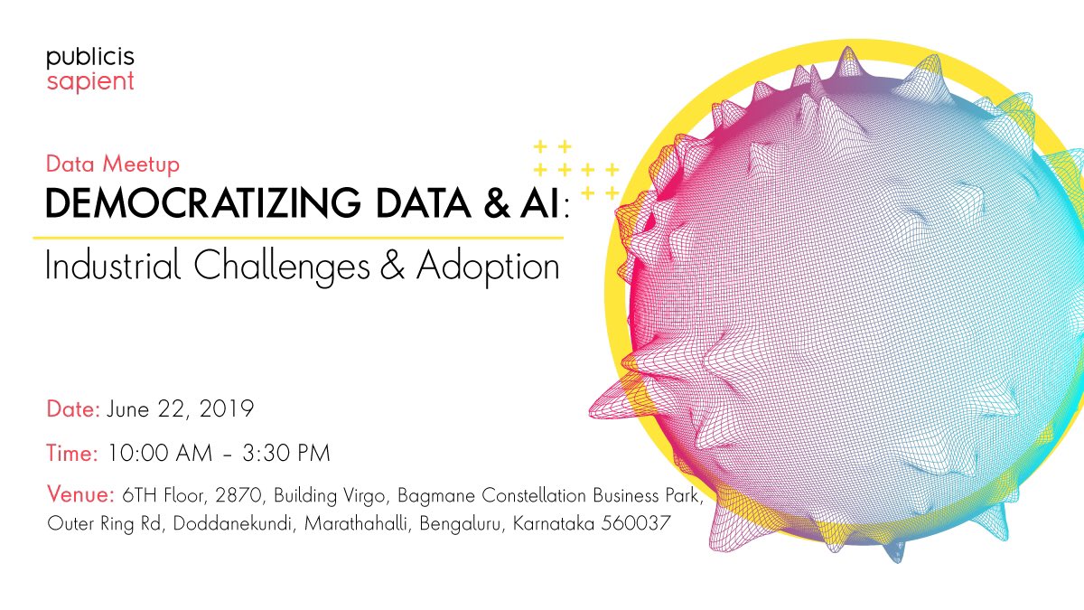 shubhi1011's tweet image. We @PubSapientIndia are excited to host an exclusive Data Meetup with the best minds in data technology on June 22, 2019. A one-stop platform, the meetup gives you an opportunity to connect, network, share ideas, and collaborate with industry practitioners. #DataMeetUp #June22