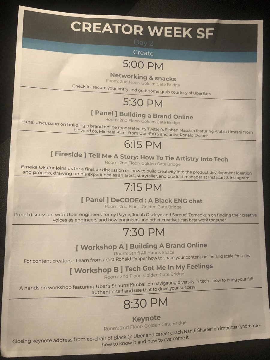 SocialEnginProj's tweet photo. Congratulations Robin Johnson @uber for this wonderful learning experience for people of color! #CreatorWeekSF #TheSocialEngineer https://t.co/U2vpiWNbDM