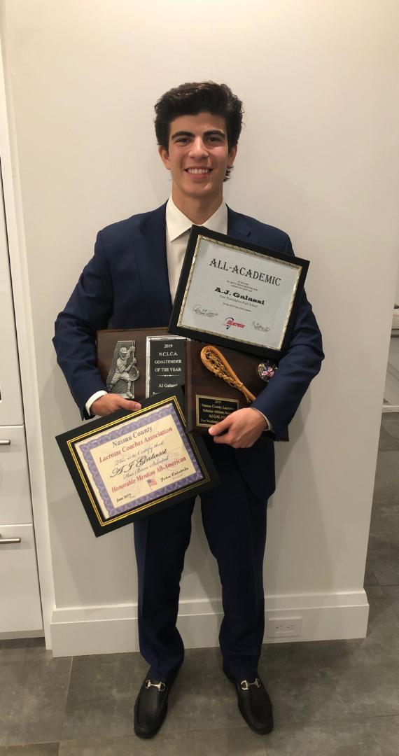 PortWashAD's tweet photo. Congratulations A.J. Galassi.
Port Washington's senior goalie was named the top goaltender in the county, the number one scholar athlete in the county, All American Honorable Mention and US Lacrosse All Academic Team https://t.co/6XBnQtzg4t