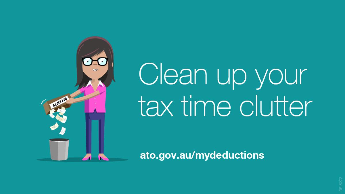 ato_gov_au's tweet photo. โจ Clean up your #TaxTime clutter! Start using myDeductions in our #ATOapp to track your expenses & make life easier ๐ฒ Download the app @ https://t.co/FniPGYUIFw https://t.co/turzx2opYn