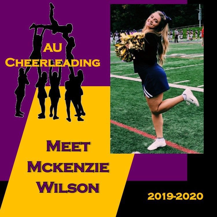 cheer_au's tweet photo. Meet Mckenzie! 
Mckenzie is returning to AU Cheer again this year and is looking forward to continuing to serve as a base. We can't wait to see what her strength helps us achieve this season! https://t.co/8wxsEJqS7r
