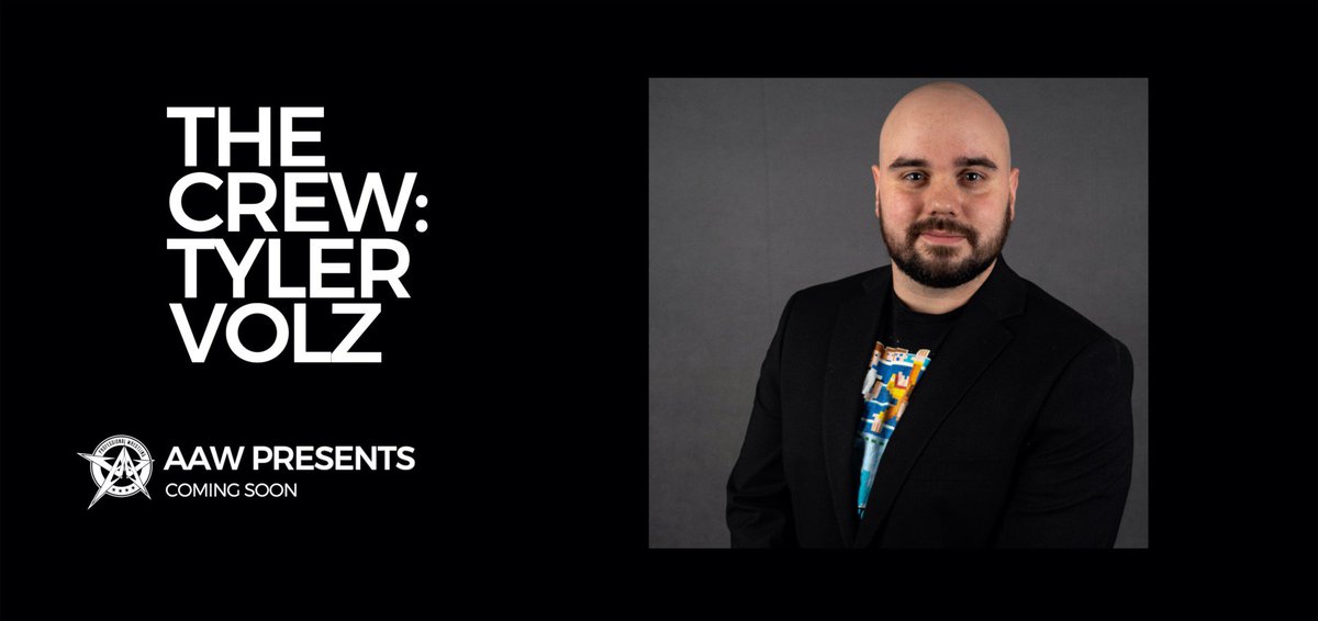 A new @AAWPro series coming soon to @YouTube. Get a closer look behind the scenes with the crew that make the shows happen.

Up First: The Voice of AAW @TheTylerVolz 

#AAW
#TheCrew
#AAWNeverSayDie