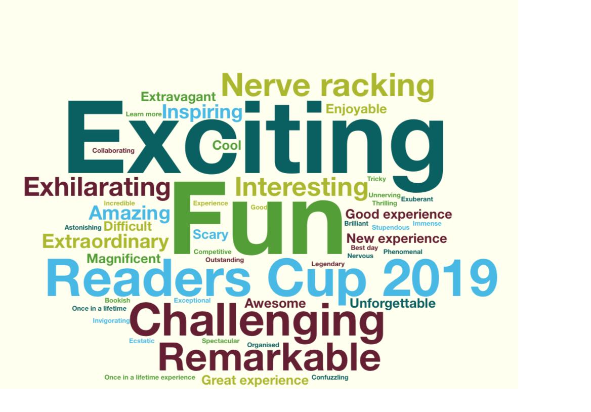 #readerscup - student responses about the readers cup experience gathered during the event! <a href="/CatholicEdCns/">CatholicEdCns</a> <a href="/franlhughes/">Fran Hughes</a>