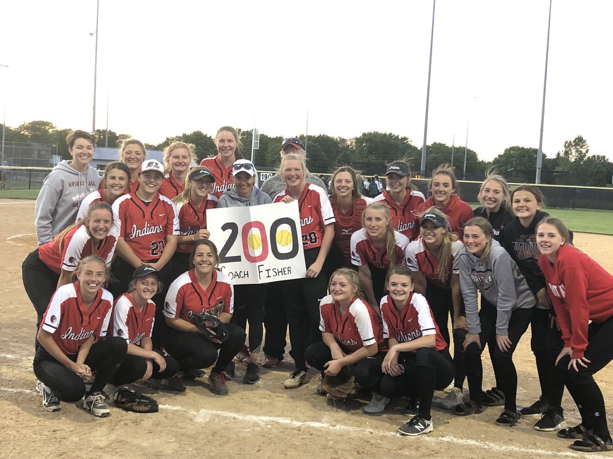 AMWilken's tweet photo. Congratulations @gerk_09 on getting your 200th softball win tonight over Storm Lake! #bestsbcoach @SpiritLakeIA @SpiritLakeSB https://t.co/C1oFagYG8m
