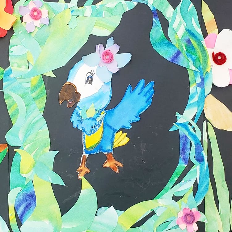 MrsStanleyArt's tweet photo. 2nd grade Henri Rousseau inspired jungle animals are done & ready for the balmy summer weather! Students collaged their way into some beautiful little masterpieces! I love the tropical feel! @northcolonieart #elementaryart #henrirousseau #texturepaper #collage #tropicalvibes https://t.co/h629nbEmYZ