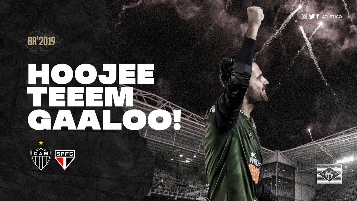 Atletico's tweet photo. 💪🏾🏴🏳 HOJE TEM GAAAALLLOOOOOOOO! É O NOSSO ÚLTIMO JOGO ANTES DA PAUSA DA COPA AMÉRICA!

⚽ @Atletico 🆚 @SaoPauloFC
🏆 @Brasileirao
⚙ 9ª rodada
🕐 20h
🏟 Independência
📺 @canalpremiere
🎥 Pré-jogo da @tvgalo, ao vivo, às 18h: https://t.co/3yF7T9qQQW

Vamos, #Galo! #CAMxSPFC https://t.co/d8cSxSSisV