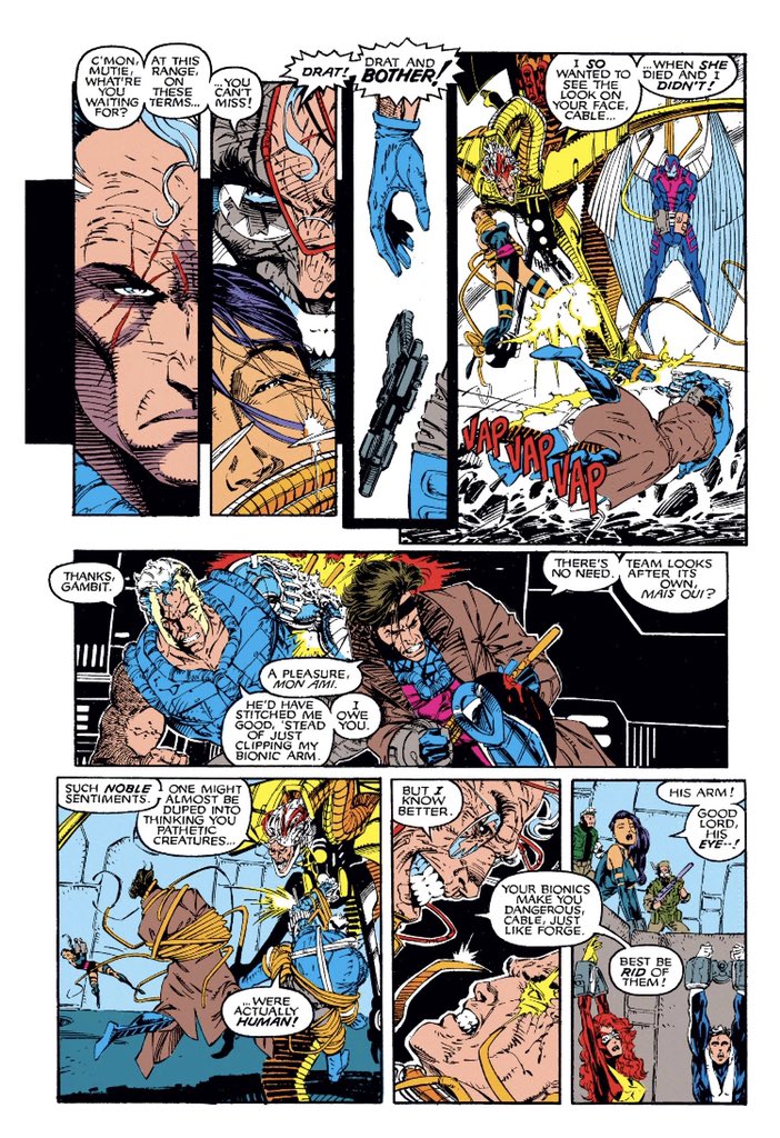 sniktcast's tweet image. With Storm still “kidding around” (groan) Gambit becomes the new #XMen resident lockpick! #XTinctionAgenda #GambitsGumbo