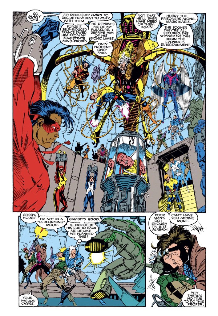 sniktcast's tweet image. With Storm still “kidding around” (groan) Gambit becomes the new #XMen resident lockpick! #XTinctionAgenda #GambitsGumbo