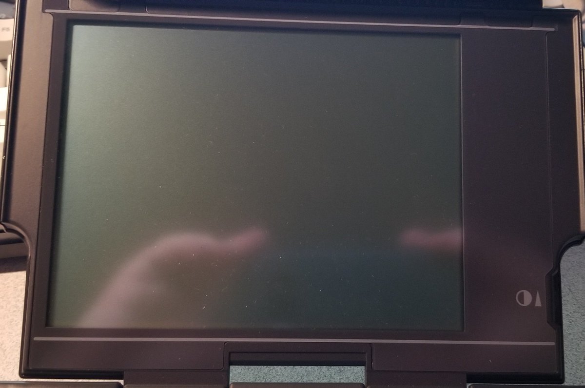 LCD-wise it's nothing special. It's a 640x400 monochrome-CGA display.