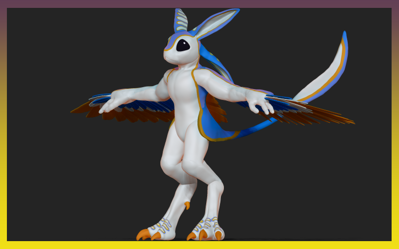 GameTurkeyTribe's tweet photo. Hey there fluffs, it's been a while!

Our team is back hard at work, and we thought we would give you a look at our concept model for the new avali to be added into the game!

Let us know what you think below.
#Avali #ProjectOrangeMoon #OrangeMoon #UnrealEngine https://t.co/gpWAy4VfOs